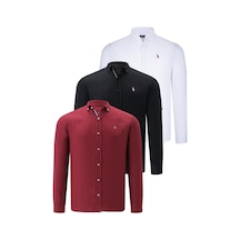 Üçlü Set G674 Dewberry Erkek Gömlek-siyah-beyaz-bordo Siyah-beyaz-bordo Üçlü Set G674 Dewberry Erkek Gömlek-siyah-beyaz-bordo Siyah-beyaz-bordo