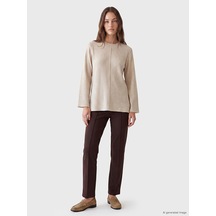 Lcw Modest Kahverengi Yüksek Bel Dar Fit Kadın Pantolon