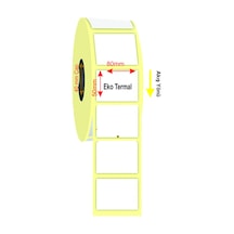 50x80 Eko Termal Barkod Etiket 500 Sarım