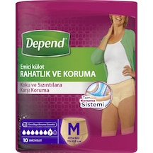 Depend Emici Külot Kadın Hasta Bezi Orta Boy 10'Lu