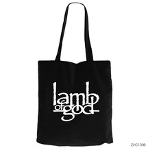 Lamb Of God Logo Siyah Kanvas Bez Çanta