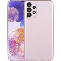 Kilifone - Samsung Uyumlu Galaxy A23 - Kılıf Mat Renkli Esnek Premier Silikon Kapak - Rose Gold