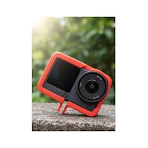 Djı Osmo Action 6 Uyumlu Yumuşak Çerçeve Kılıf - Tüm Gopro Aksesuarlarıyla Uyumlu Kırmızı