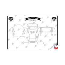 Mercedes Sprinter 2000-2006 Torpido Konsol Trim Göğüs Maun Kaplama Set 24 Parça Gümüş