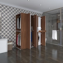Kenzlife Çamaşır-Kurutma Makinesi Dolabı Ve Giysi Dolabı Çekmeceli Eşari Sol Cvz 187 160 60 Banyo Çok Renkli