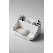 Minimal Masaüstü Organizer Kalemlik Notluk Standı Çok Bölmeli Ofis Düzenleyici 11x8