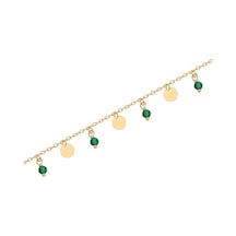 Diamond Line - Gülaylar - Sarı Altın 14 Ayar Pullu Bileklik Standart N11.21790 Sarı Altın
