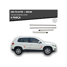 Volkswagen Tıguan 2007 Üzeri Yan Kapı Koruma Çıtası Plastik + Krom