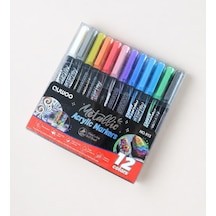 12 Renk Metalik Akrilik Kalem Set
