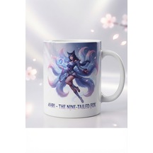 League Of Legends Ahri Özel Tasarım Baskılı Beyaz Kupa Bardak - Koleksiyonluk Oyuncu Kupası