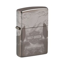 Zippo Harley Davidson Howling Wolves Dizayn Çakmak Füme