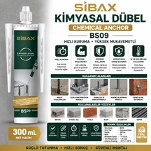 Sibax Kimyasal Dübel Hızlı Kuruma Yüksek Mukavemetli 300 Ml Kod :bs09