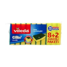 Düz Hijyenik Bulaşık Süngeri 8 2'li Promosyon Paket Yeşil