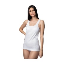 6 Li Paket Özlem Bayan Geniş Askılı Ribana Atlet Beyaz 1318