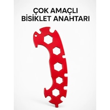 Bisiklet Bakım Ve Tamir Anahtarı Çok Fonksiyonlu 12 Farklı Ölçü 6-17 Mm Kırmızı