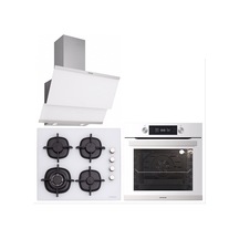 Silverline BO6505W01 S5 - CS5429W01 - 3420 Classy 60 Beyaz Cam Ankastre Set