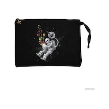Zepplin Giyim End Of Human Siyah Clutch Astarlı Cüzdan / El Çantası Siyah