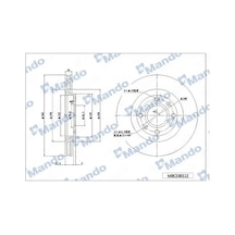 Peugeot 2008 Fren Diski On 2013-2019 Mando Mbc030112 2adettir