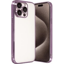 Newface Apple İphone 15 Pro Max Razer Lensli Silikon - Mor