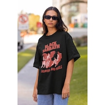 Black Sabbath Heaven And Hell Müzik Grubu Baskılı Unisex Tişört, Siyah