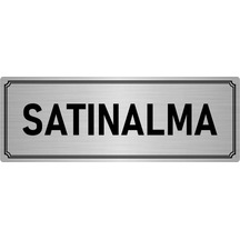 Metal Yönlendirme Levhası, Departman Kapı İsimliği Satınalma 10x20 cm Gümüş Renk