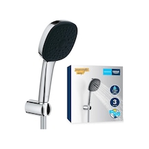 Grohe Vitalio Comfort 110 El Duşu Seti, 110mm Kare 3 Akışlı, Masaj, Yağmur Ve Jet Duşu, Duş Başlığı Tutucu, 1 Diğer