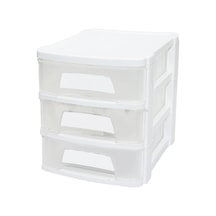 Tonton - No:1 Çekmece 3 Katlı 21.5x16.5x18.5 Cm - Siyah Veya Beyaz Renk Gönderilir 5705
