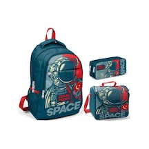 Coral High Lacivert Astronot Erkek Çocuk İlkokul Çanta Seti - Sır