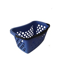 Fasulye Tipi Plastik Alışveriş Sepeti - Market El Sepeti Mavi