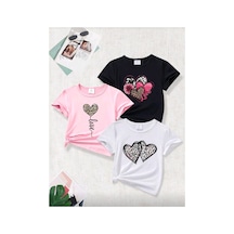Stil X Yeniz Sezon 3' Lü Takım Kız Çocuk Tshirt, Çok Renkli, %100 Pamuk Çok Renkli-10