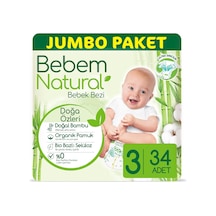 Natural Bebek Bezi 3 Beden Midi 34 Adet