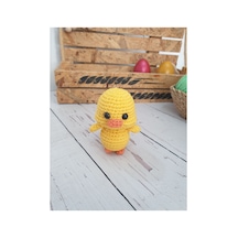 Amigurumi Örgü Minik Sarı Ördek Anahtarlik