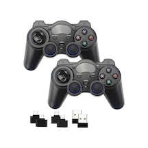 Lobo 2.4g Wireless 2 Adet Gamepad Kablosuz Oyun Kolu Pc Ps3 Kol Tv Box Android Tv Telefon/tablet 2x