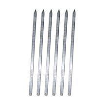 6 Adet Tavuk Kanat Kebap Şişi 60x7cm Barbekü Mangal Şiş Set Metal Üzeri Paslanmaz Galveniz Kaplı