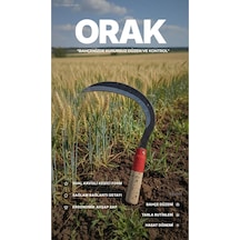 Orak: Ahşap Saplı Karbon Çelik Bahçe Orağı 30 Cm, Oval Kesici, Ot Temizliği & Hasat Ekin Bı