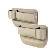 Bardak Tutucu İle 2 Paket Araba Koltuğu Gap Dolgu Organizatör, Ön Koltuk Yan Deri Saklama Kutusu Yurt Dışından