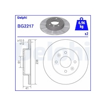 Renault Twingo 1 Fren Diski On 1997-2002 Delphı Bg2217 2adettir