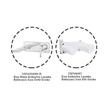 Eca Mina Ankastre Lavabo Bataryası Set Tek Rozet 102167604H-K+102166601