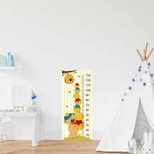 Çocuk Odası Bebek Odası Boy Ölçer Boy Cetveli Sticker Ayı Ve Bal