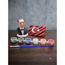 Atatürk Bayrak Taş Boyama Heykel Boyama Biblo