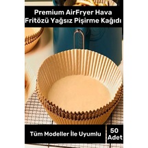 Premium Bpa İçermez Tüm Modeller İle Uyumlu Airfryer Hava Fritözü Yağsız Pişirme Kağıdı 50 Adet