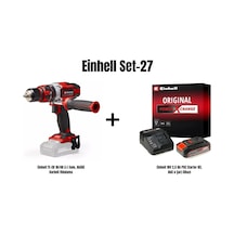 Einhell Set-27 TE-CD 18/48 Li-i Solo Akülü Darbeli Vidalama + Einhell 18v 2.5AH Pxc Starter Kit Akü & Şarj Cihazı