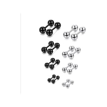 Chavin 8 Çift Kulak Çelik Bayan Erkek Siyah Küpe Piercing Eb63 (478253227) Siyah