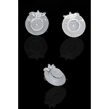 925 Ayar Gümüş Telkari Şapka Broş Dgn20716