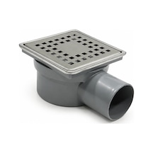 Purvex Home 10x10 Paslanmaz Metal Çerçeveli Paslanmaz Yer Süzgeci - Yandan Çıkışlı