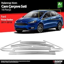S-dizayn Ford Focus 3 Sd Krom Cam Çerçevesi 16 Prç 2011-2018 A+ Kalite