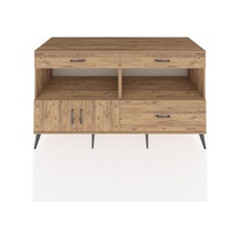 Kronos Konsol 2 Raflı 3 Çekmeceli 2 Kapaklı 176x59x99 Çam-çam Çam-çam