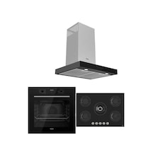 Ferre Icon Plus 75 Serisi QBL63CS-RS035-D100 3lü Cam Ankastre Set