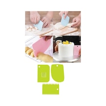 3'lü Set Hamur Pasta Börek Kek Çörek Şekillendirici Kesici Kazıyıc