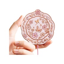 Aurora Taşınabiler Ayna Metal Çin Tarzıhatıra Hediyesi Taşın Edilse Kücük Ayna Pembe